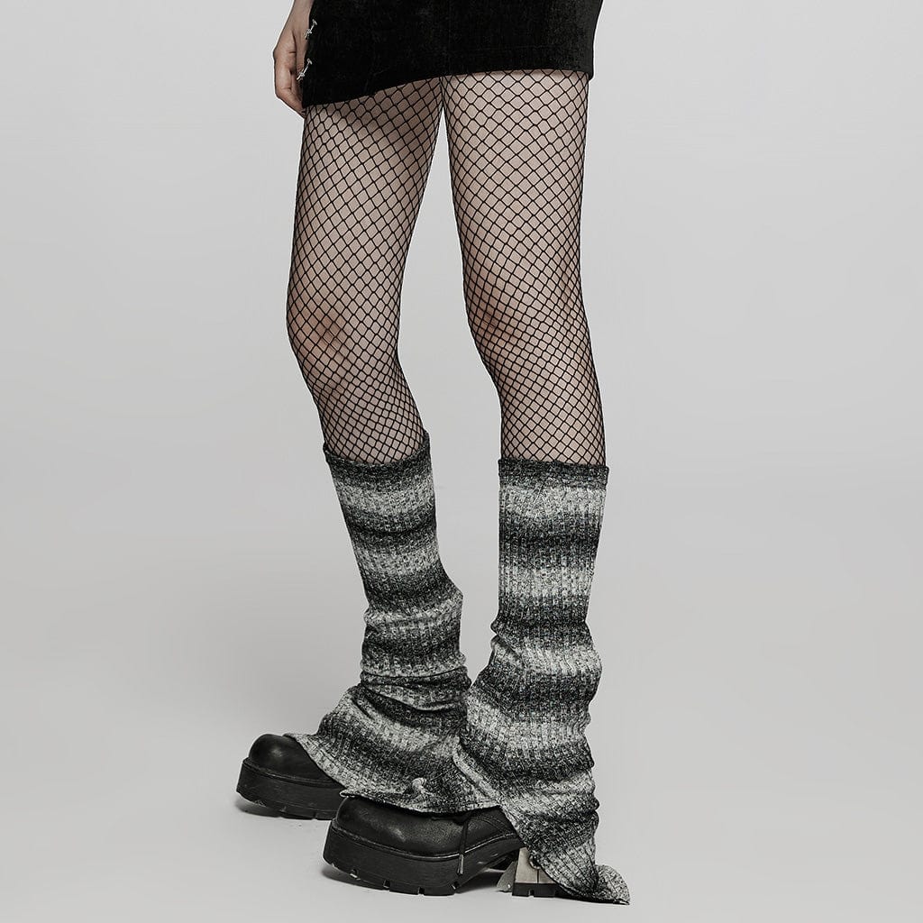 Black and White Grunge Leg Warmers