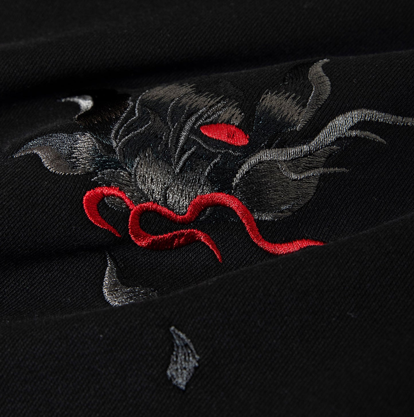 Dark Reindeer Embroidery Hoodie