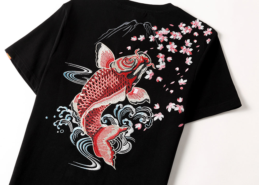 Dancing Fish Embroidery Tee