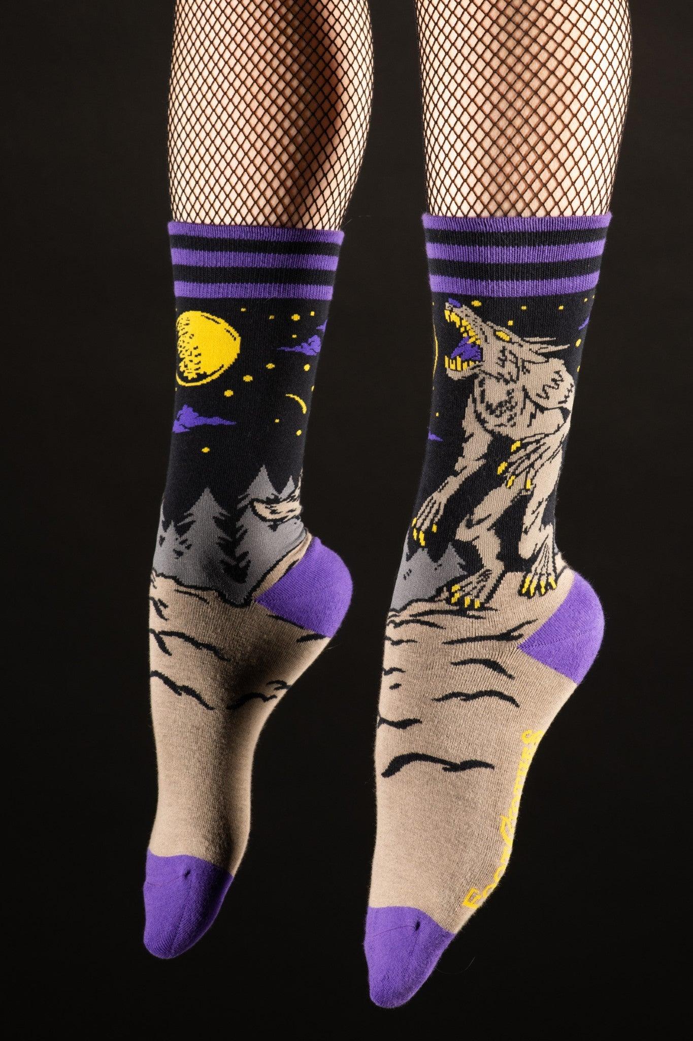 Evil AF Werewolf Crew Socks