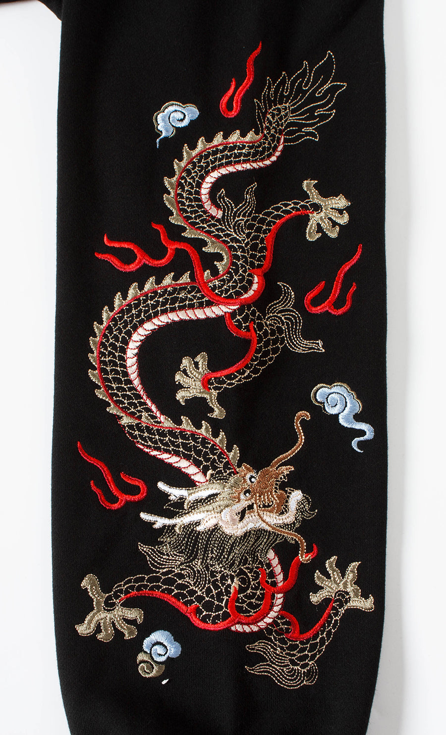 Flying Fire Dragon Embroidery Hoodie