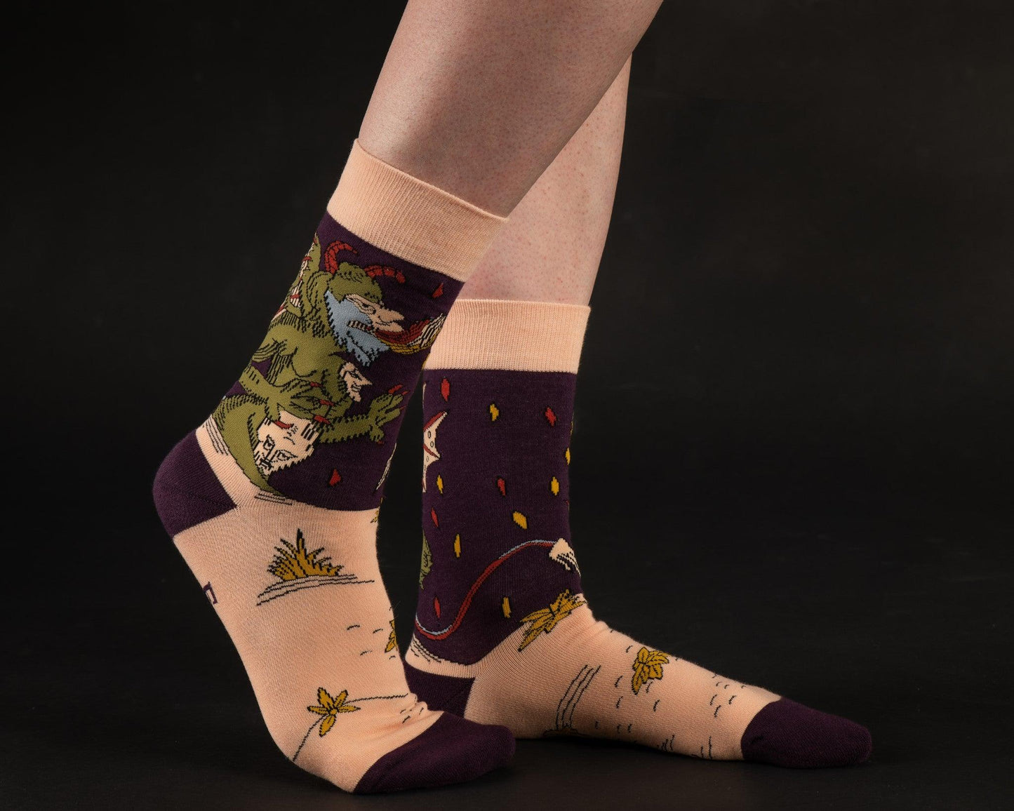 The Devil Vieville Tarot Sock FootClothes x Artisan Tarot Crew Socks