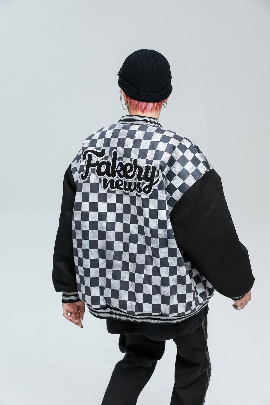 Checkered Winter Bomber Jacket