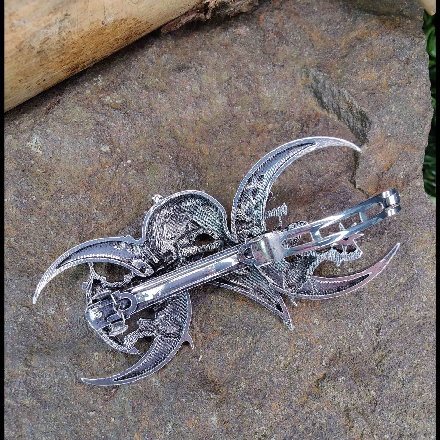 Midnight Raven French Barrette