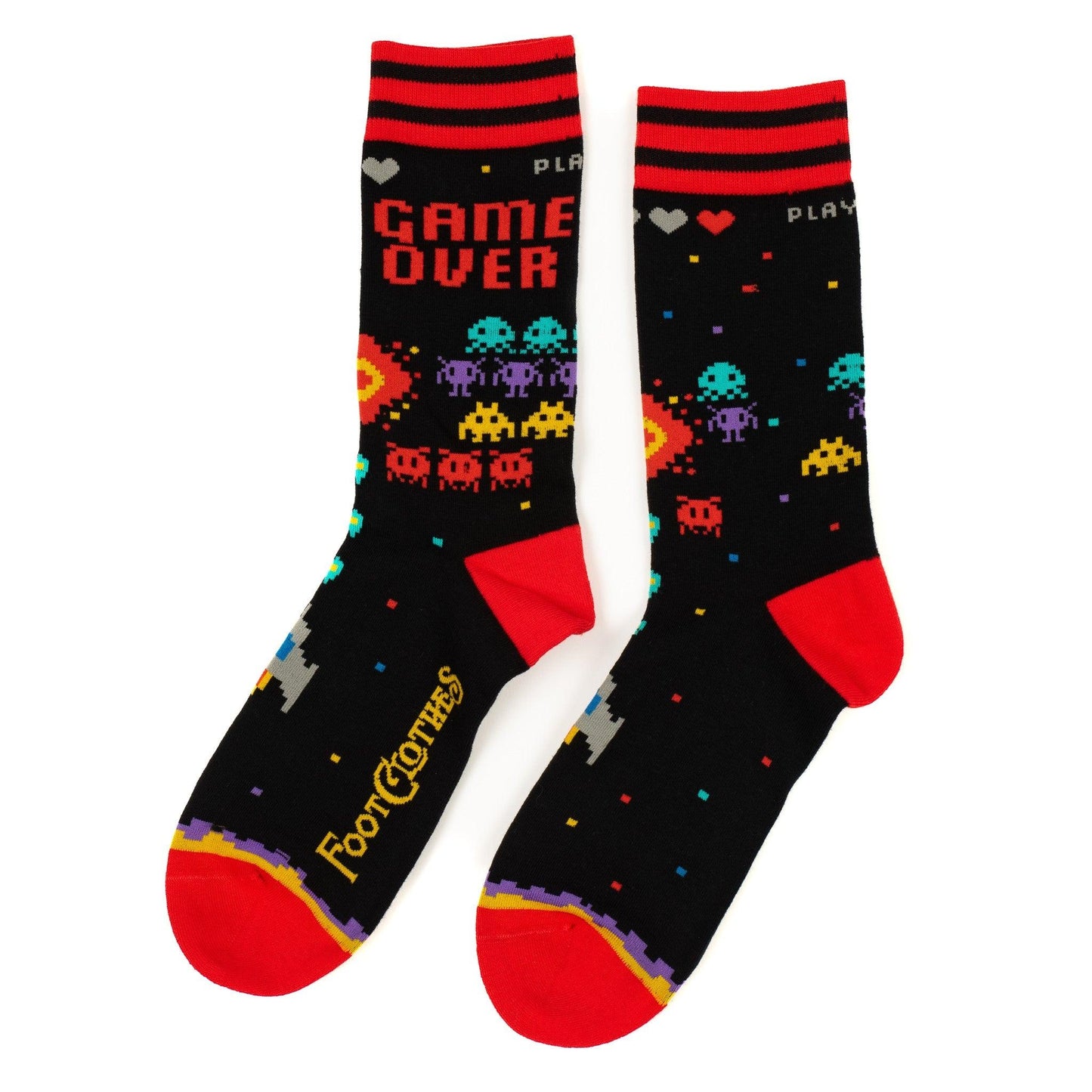 Game Over 80s Video Game Crew Socks