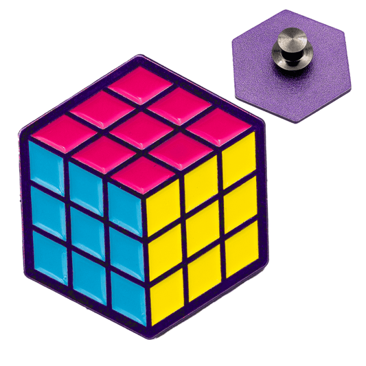 80s Magic Puzzle Cube Soft Enamel Pin