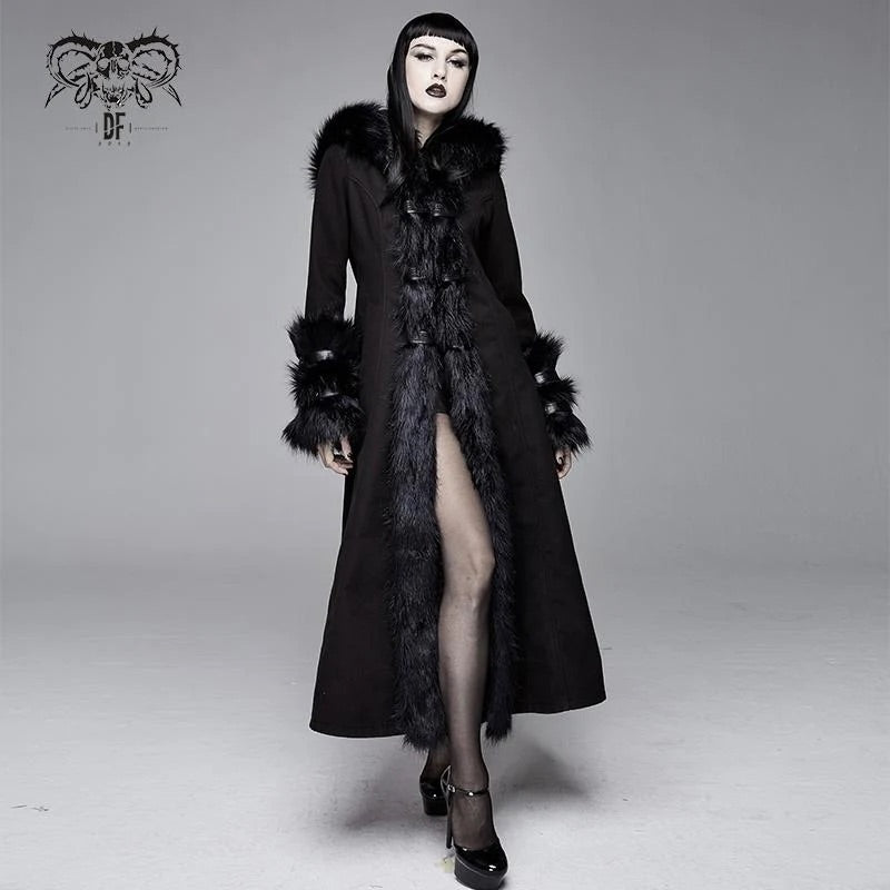 Baroness Long Gothic Faux Fur Coat