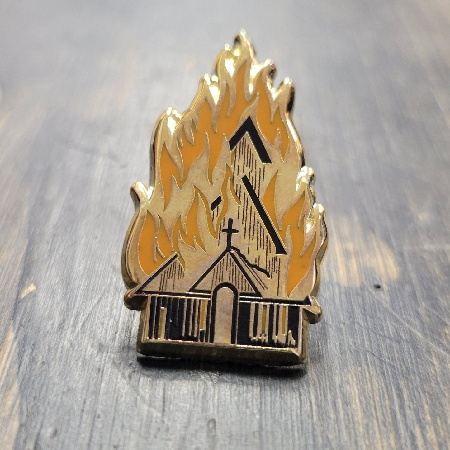 Burning Church Pin