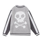 Easy Skull Knit Bomber Jacket