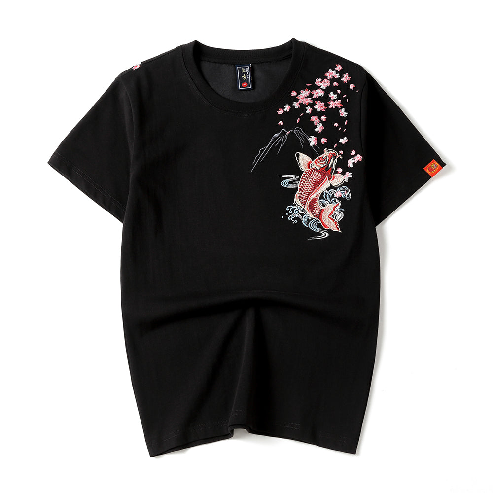 Dancing Fish Embroidery Tee