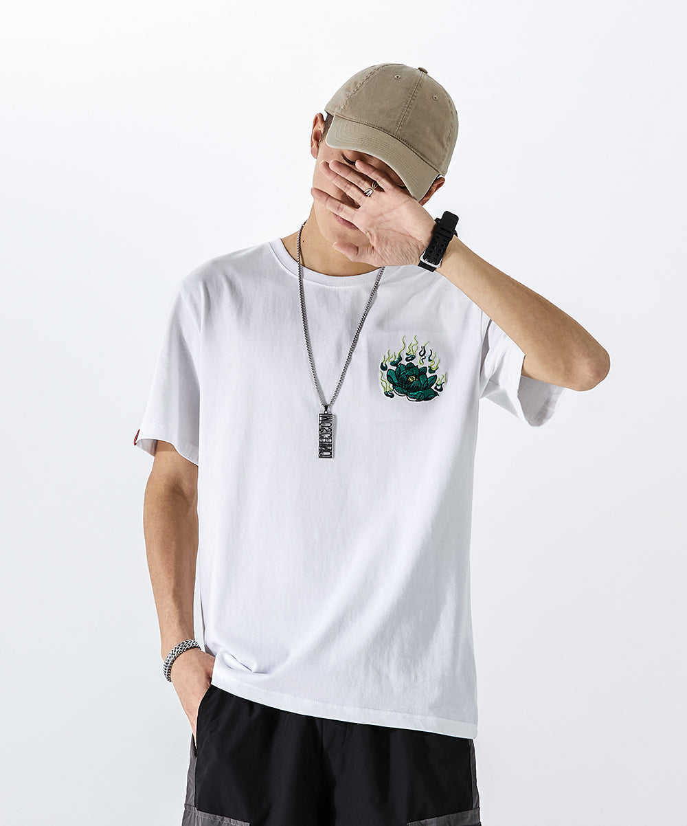 Emerald Tiger Embroidery Tee