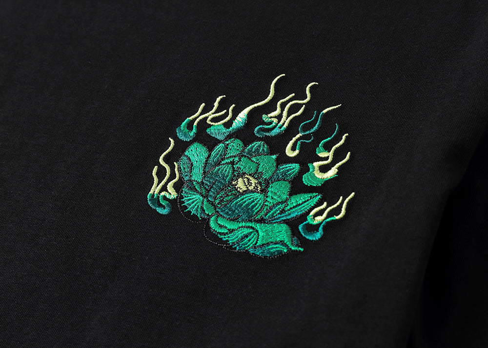 Emerald Tiger Embroidery Tee