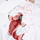 Dancing Fish Embroidery Hoodie