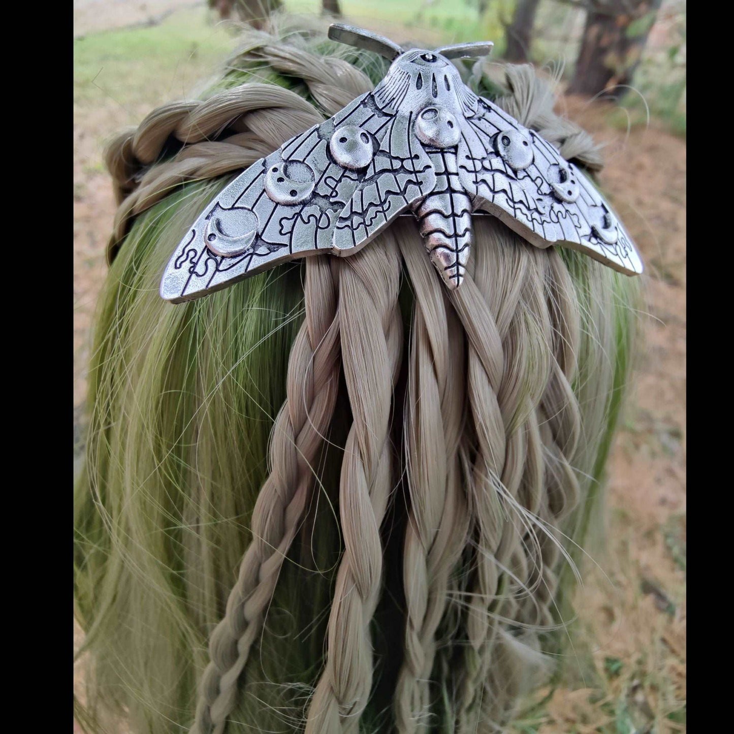 Moon Moth French Barrette