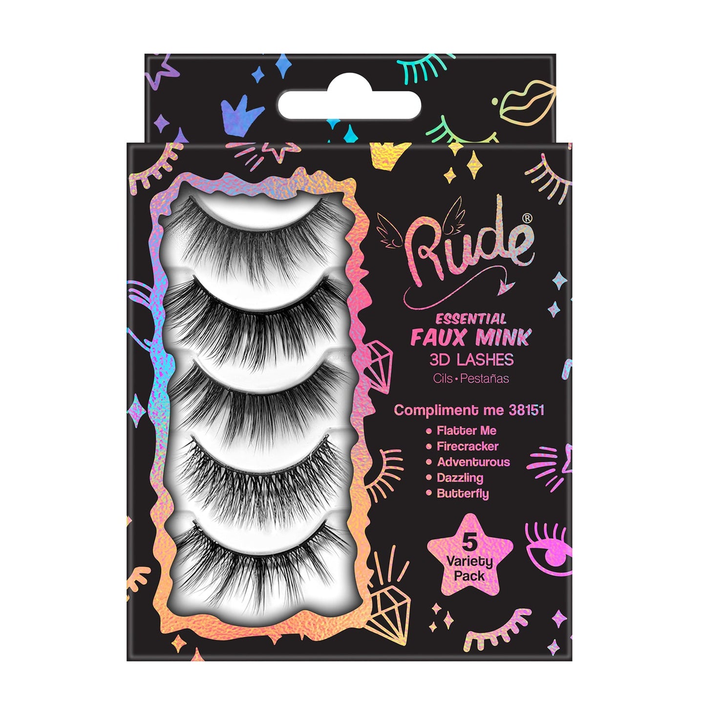 Essential Faux Mink 3D Lashes 5 Variety Pack