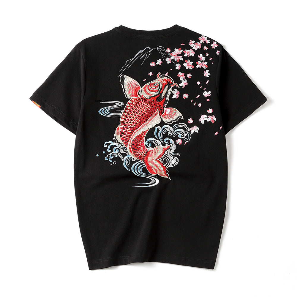 Dancing Fish Embroidery Tee