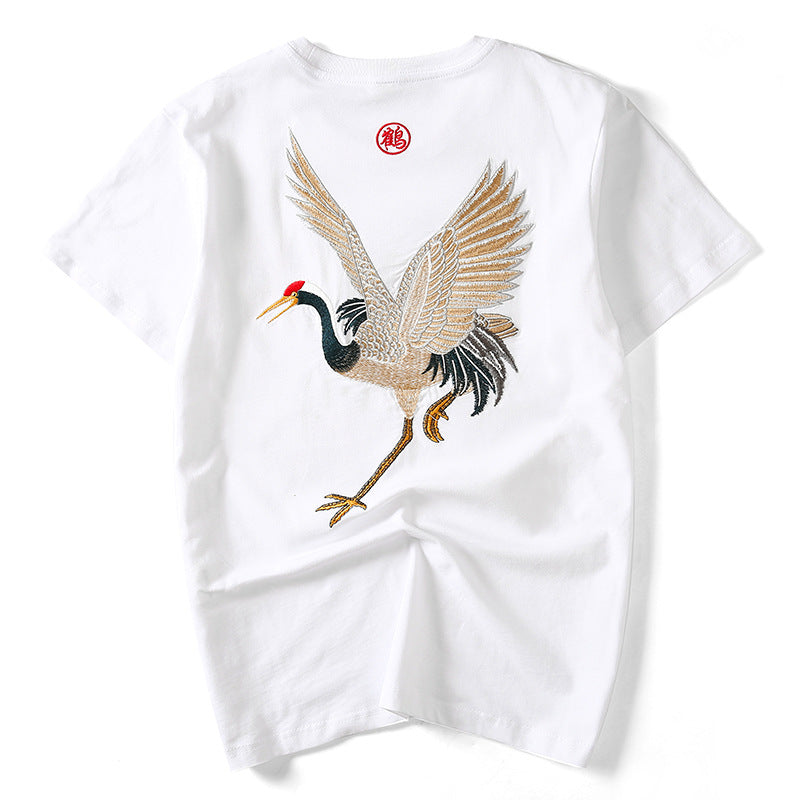 Embroidery Crane Tee