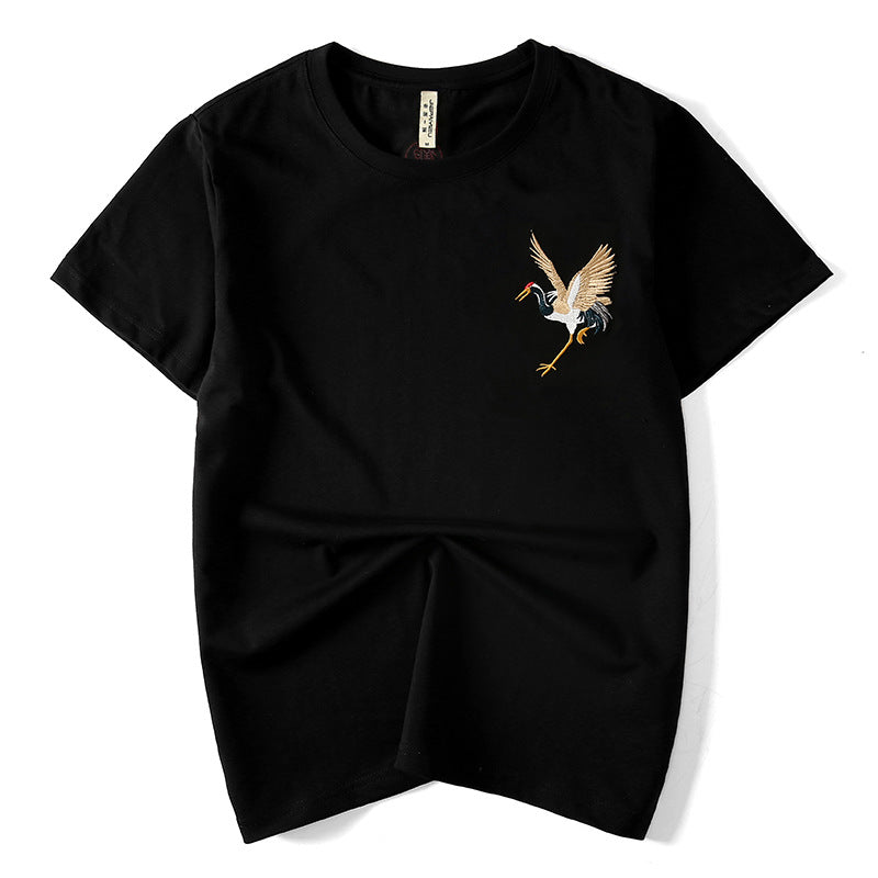 Embroidery Crane Tee