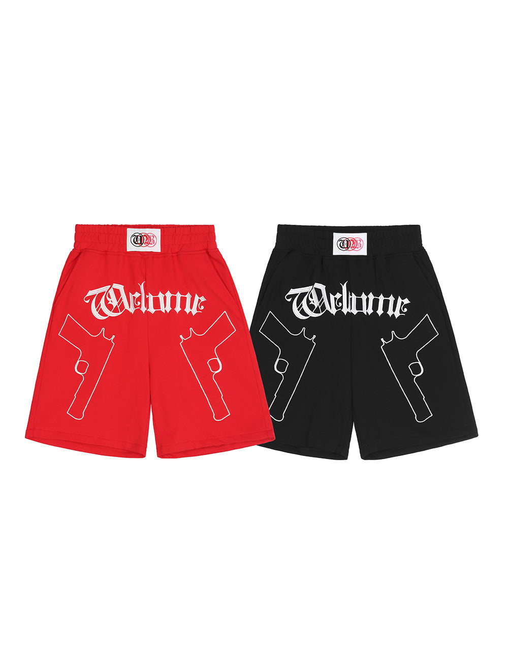 Double Pistols Embroidery Shorts