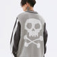 Easy Skull Knit Bomber Jacket