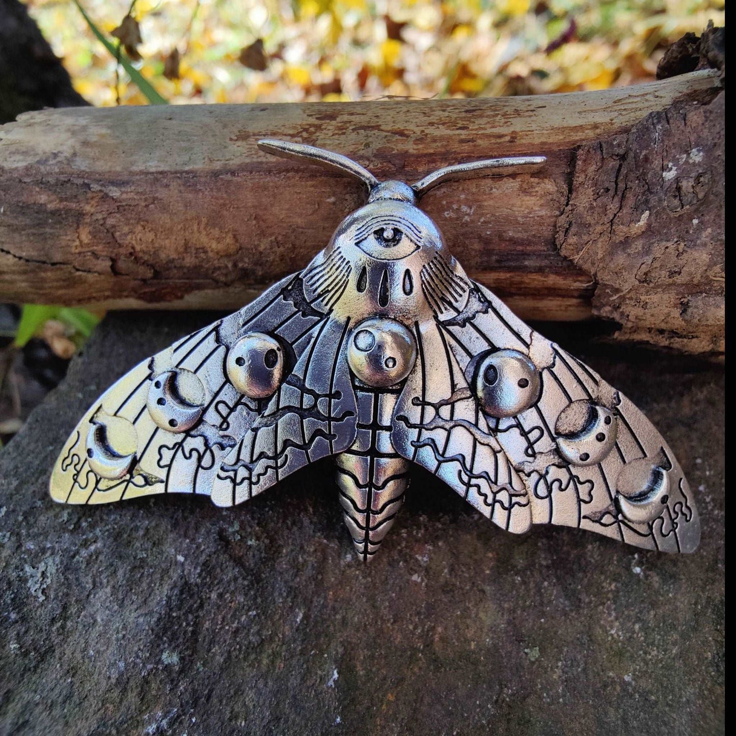 Moon Moth French Barrette