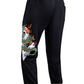 Cloud Dragon Embroidery Black Sweatpants