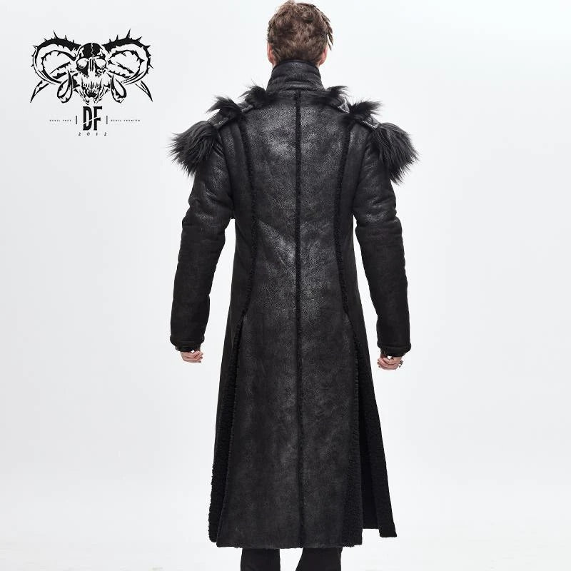Coat with Detachable Faux Fur