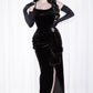 Phantom Emerald Velvet Swag Gown