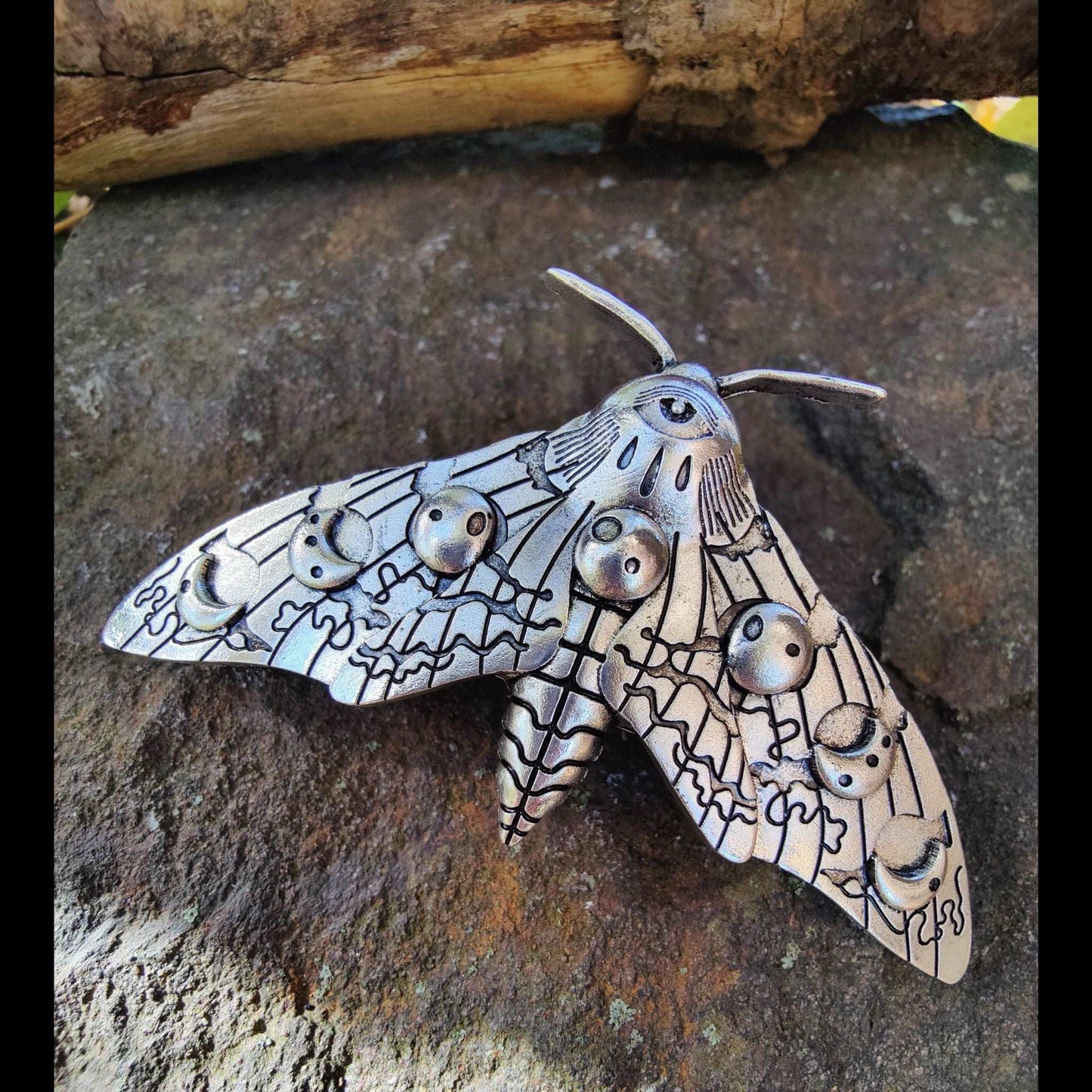 Moon Moth French Barrette