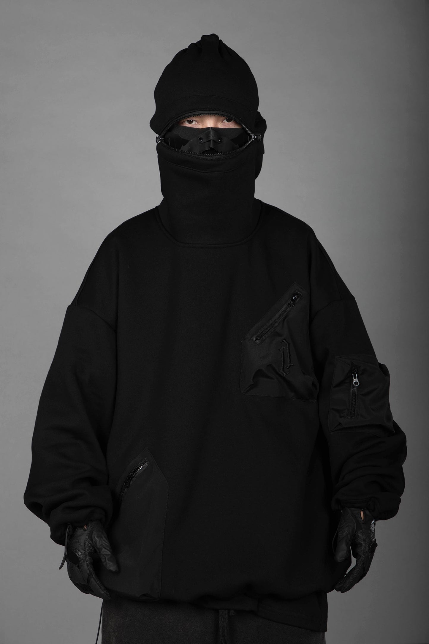 H33 Black Utility Transformer Hoodie