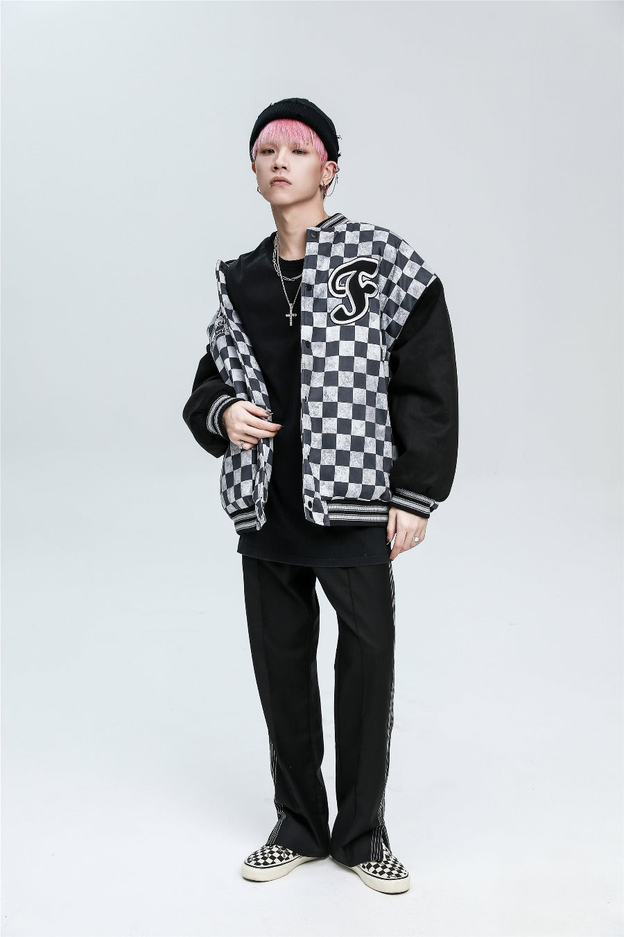 Checkered Winter Bomber Jacket