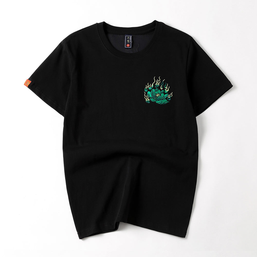 Emerald Tiger Embroidery Tee