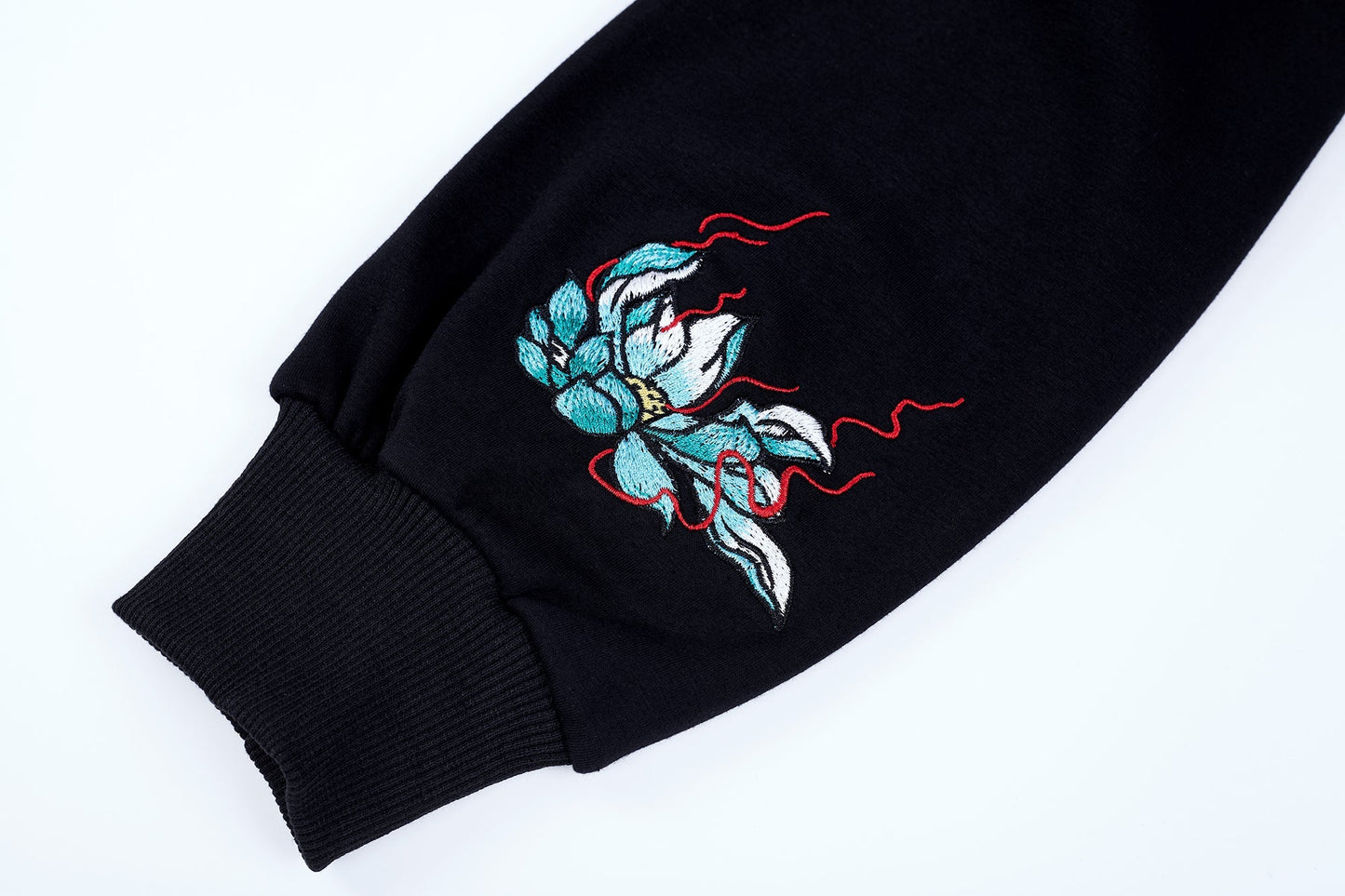 Blue Kirin Embroidery Hoodie