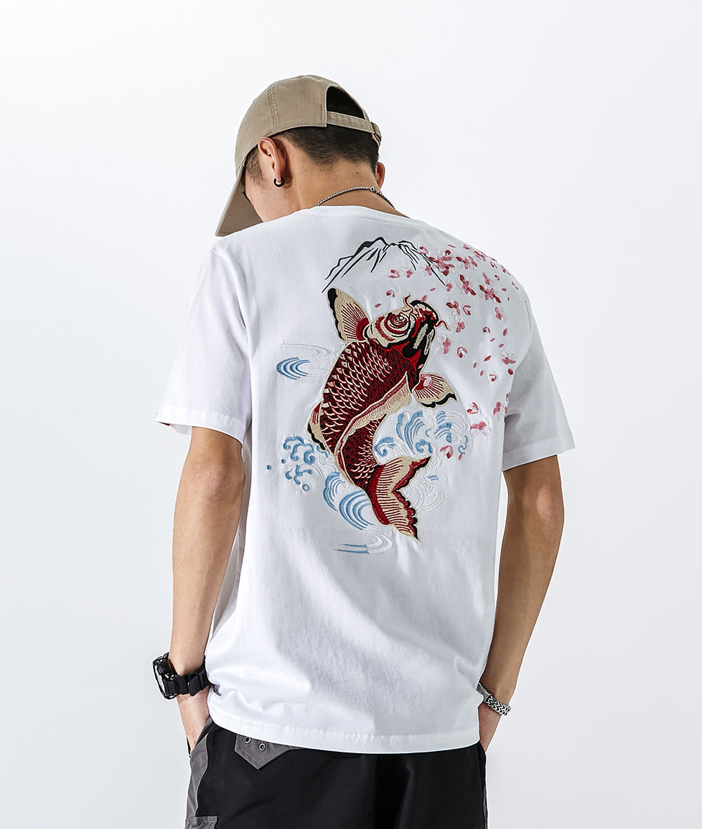 Dancing Fish Embroidery Tee