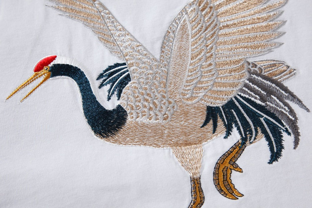 Embroidery Crane Tee