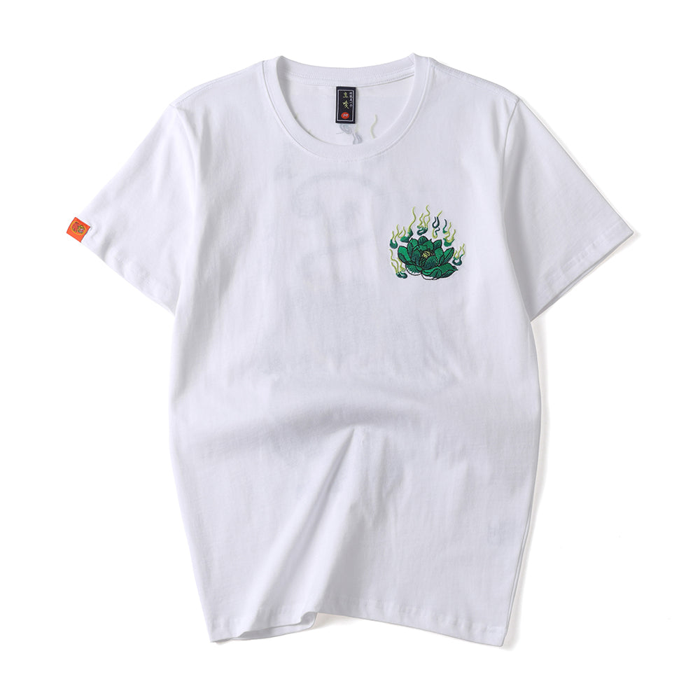 Emerald Tiger Embroidery Tee