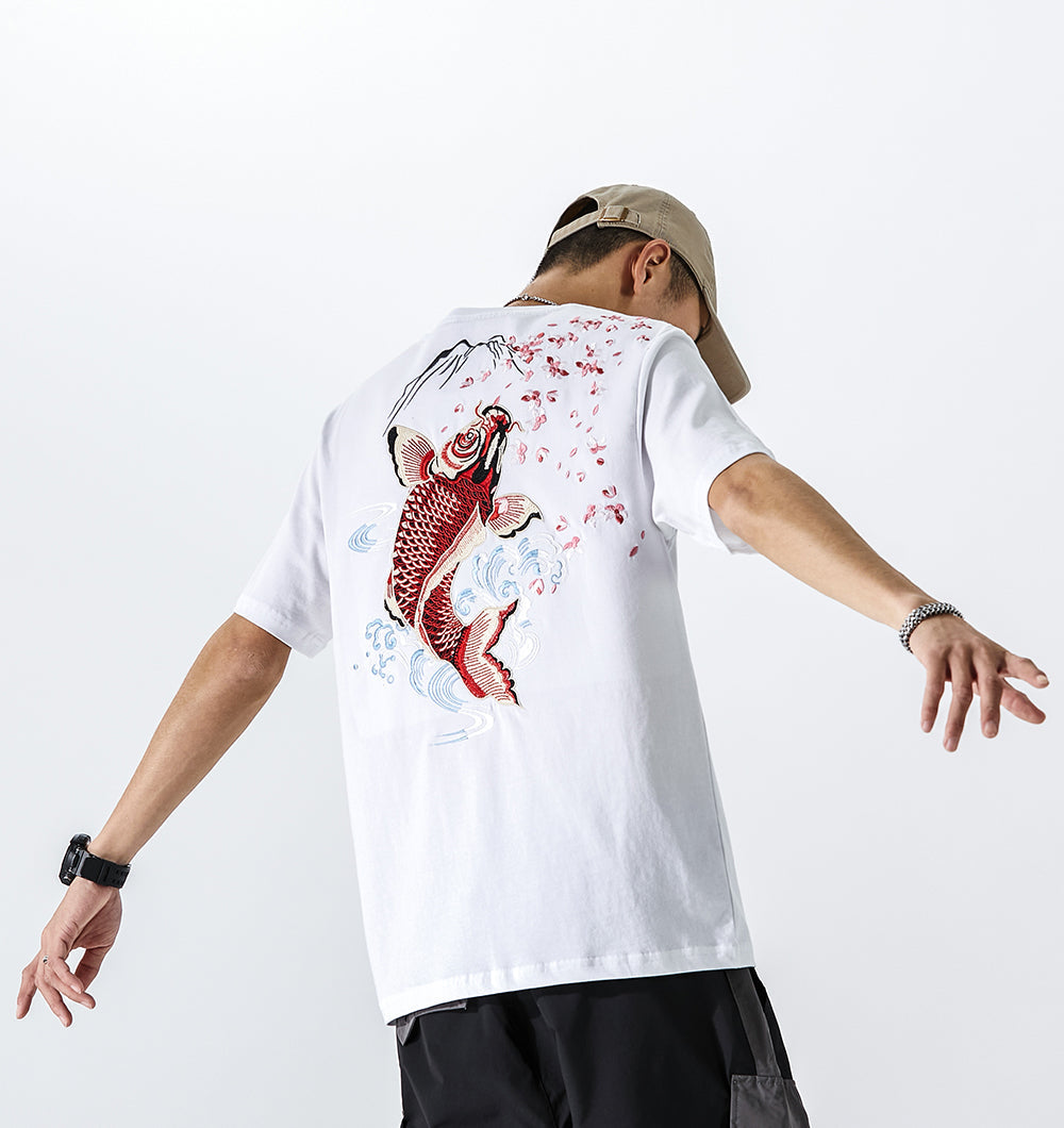 Dancing Fish Embroidery Tee