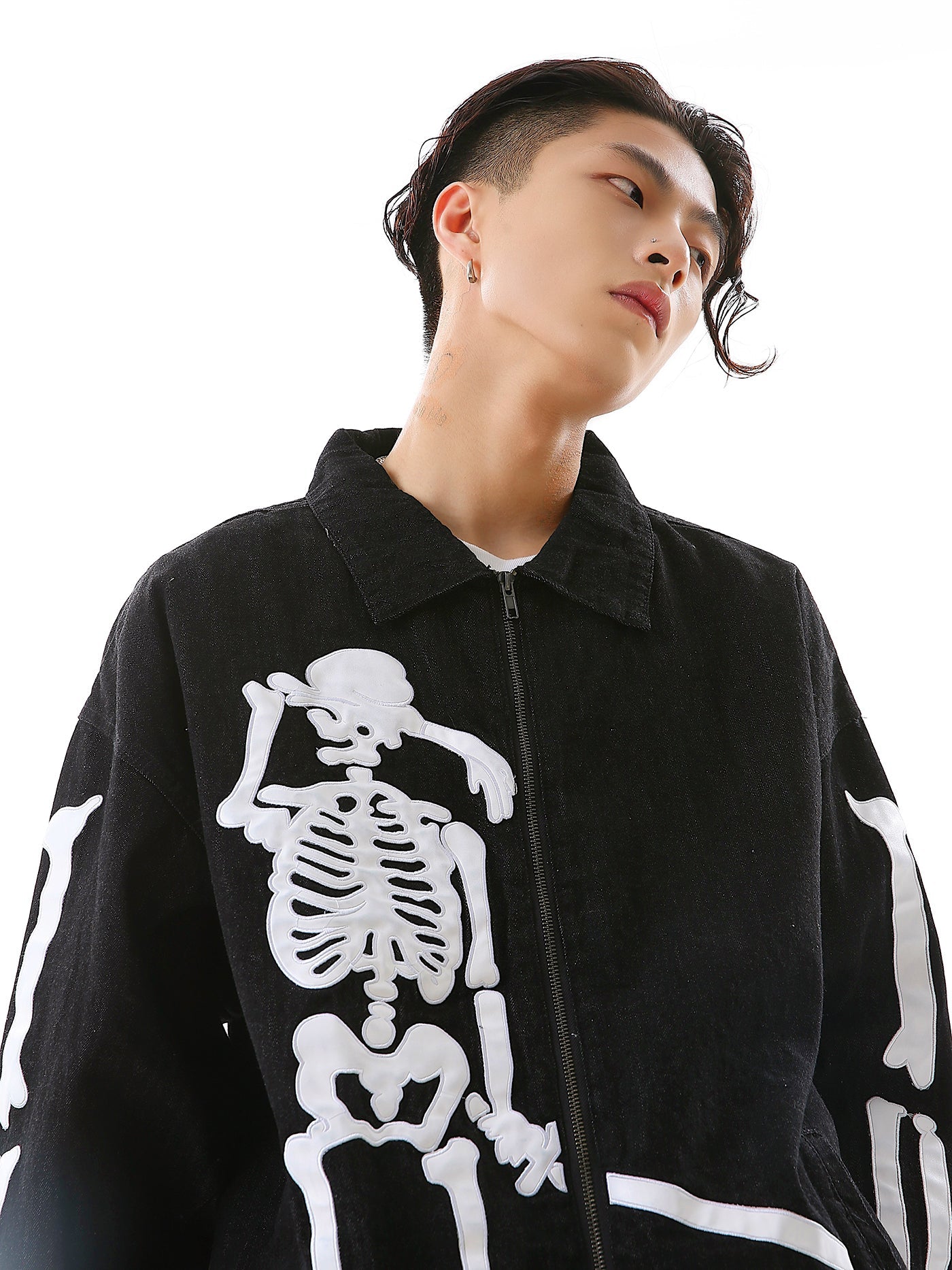 Crying Skeleton Denim Jacket