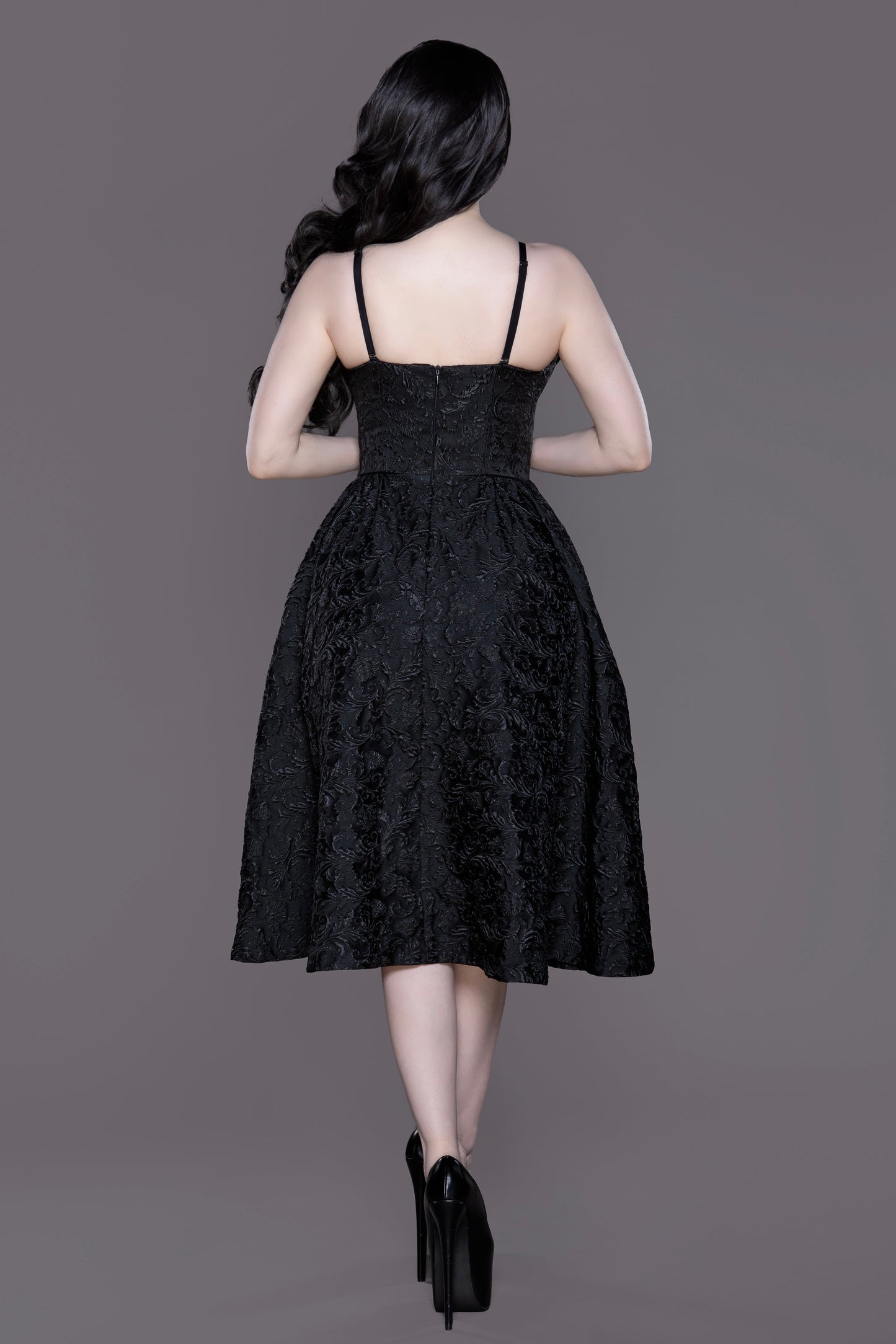 Dragon Damask Swing Dress