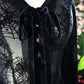 Black Penny Maxi dress with Flocked Spiderwebs