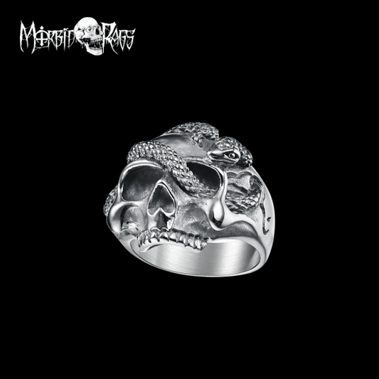 Esteban Skull and Snake Ring