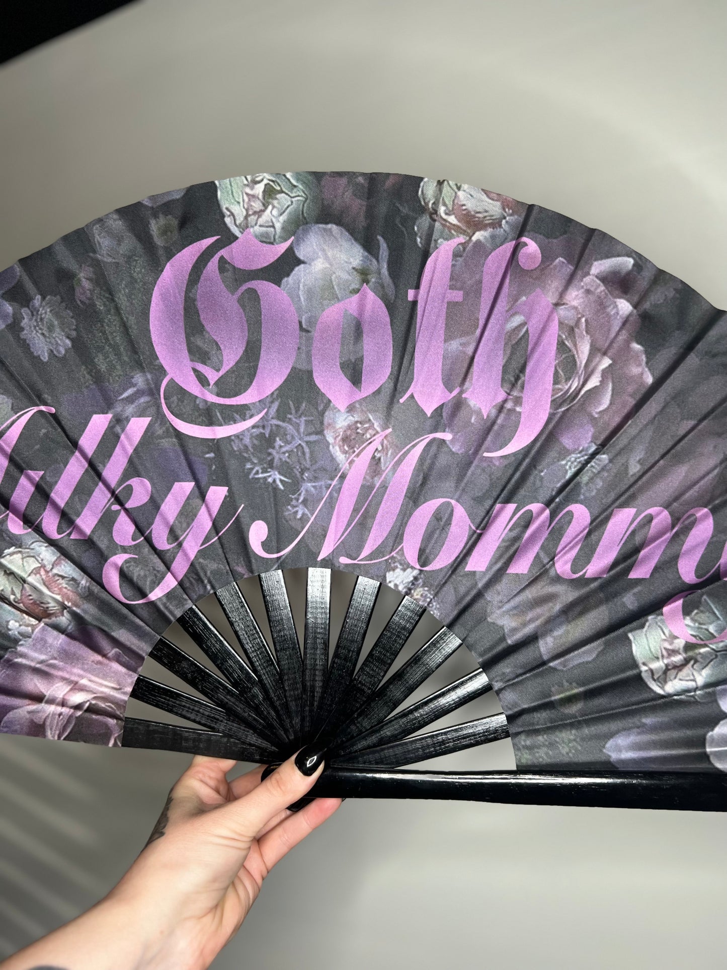 Goth Milky Mommy Hand Fan