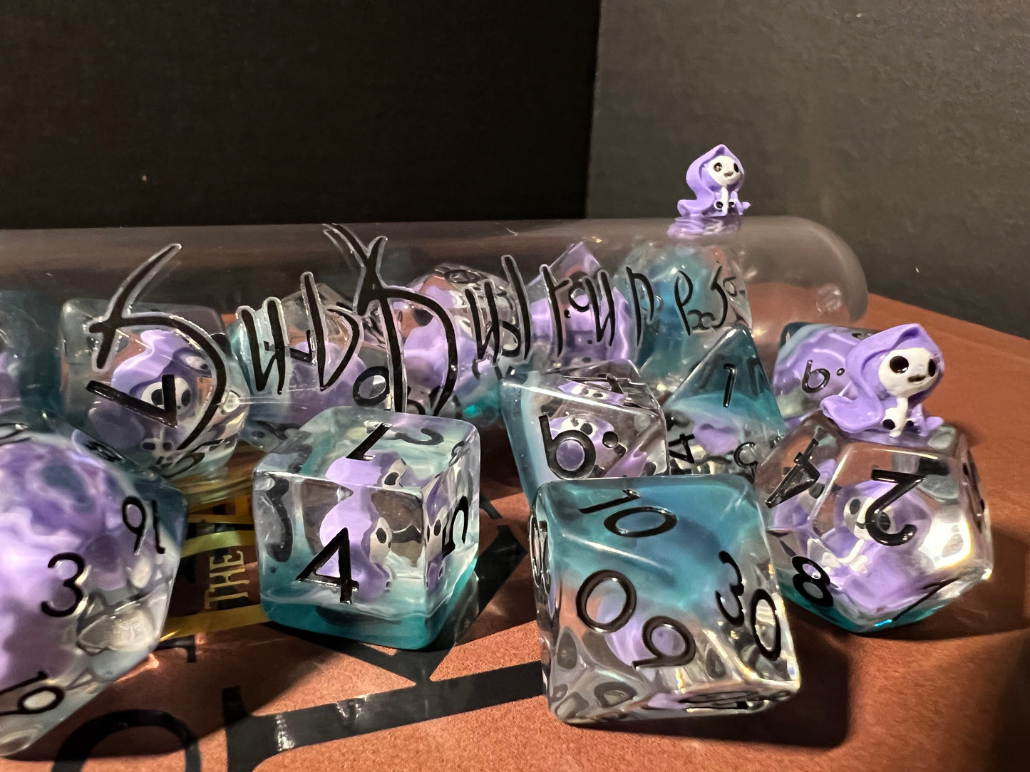 Purple Grim Reaper Dice Set