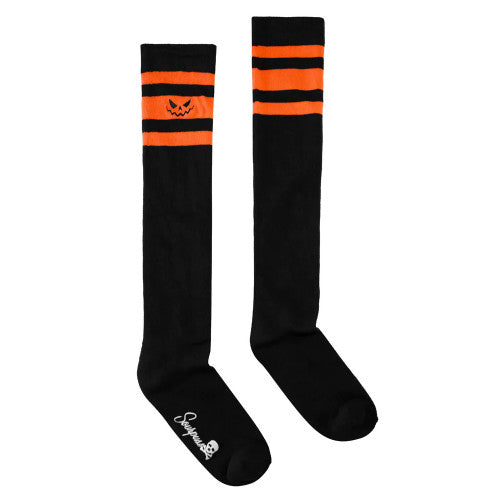 Sourpuss Orange Stripe Under Knee Socks