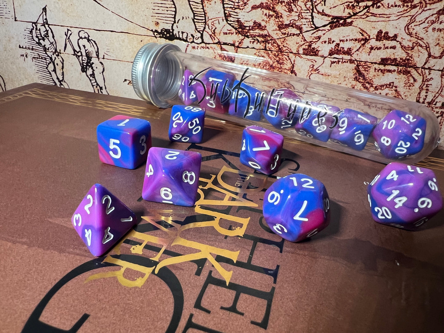 Bisexual Pride Dice Set