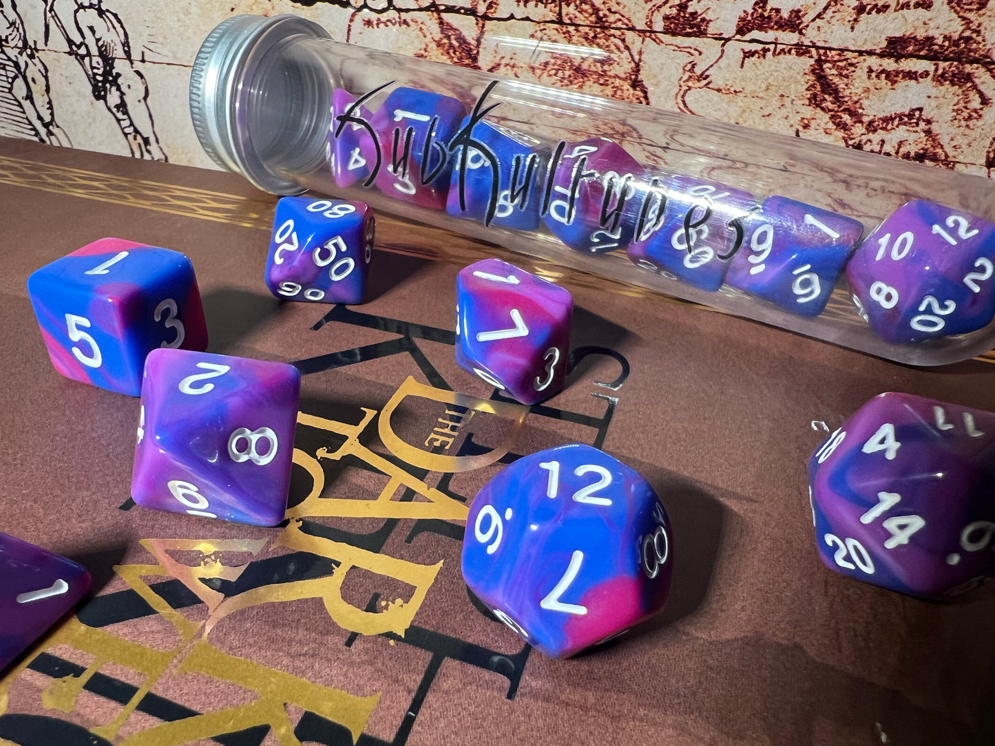 Bisexual Pride Dice Set