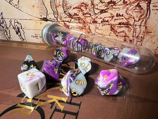 Asexual / Demisexual Pride Dice Set