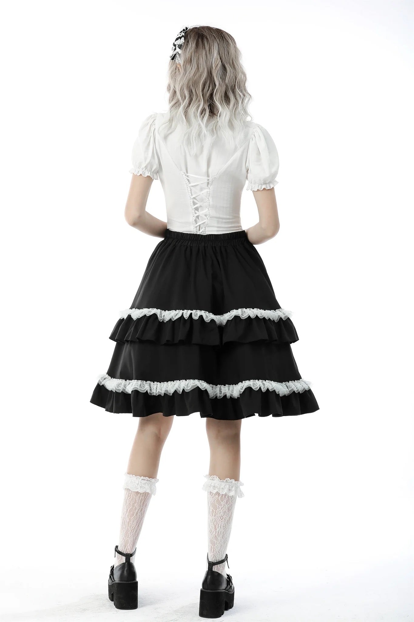 Black lolita ruffle Skirt