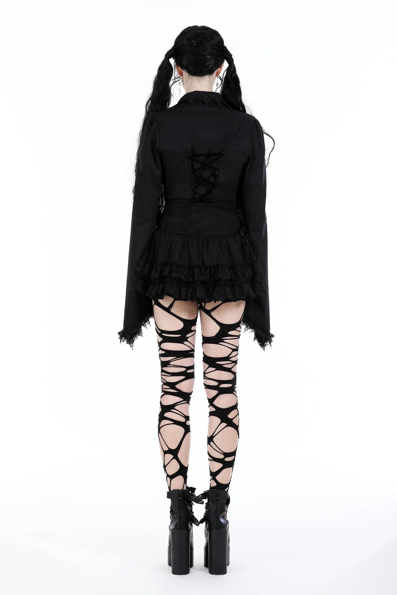 Goth Princess Ruffle Zip Blouse