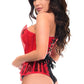 Clear Red Overbust Corset